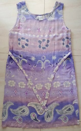 Vestido Verano Estampado Lila Talla S