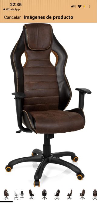 Silla Gamer Oficina Marrón Negra