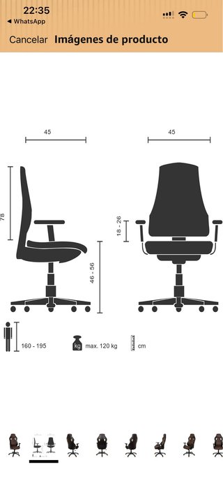 Silla Gamer Oficina Marrón Negra