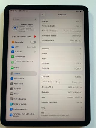 iPad Air 4 Wifi + Cellular
