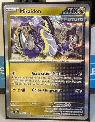 Carta Pokémon Miraidon Básico Futuro Holo (Español