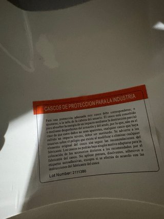 Casco de seguridad blanco