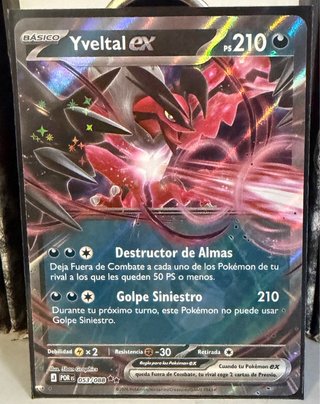 Carta Pokémon Yveltal ex Doble Rara (Español)