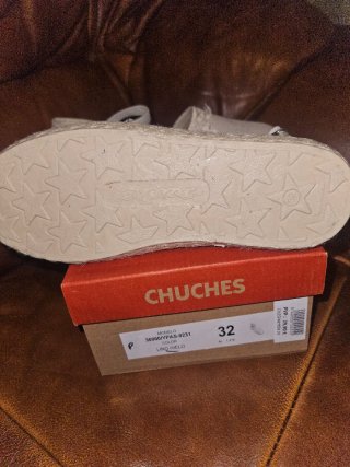 Alpargata de yute de niña Blanco Chuches