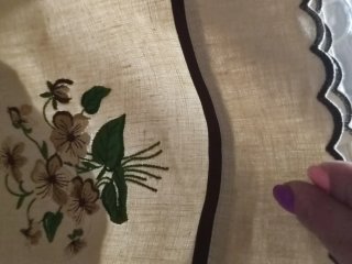 Asciugamani in puro lino ricamato