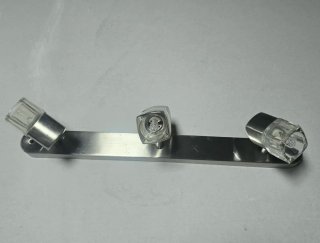 Lámpara de baño 3 focos metal y cristal