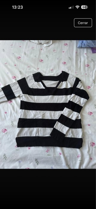 Jersey de rayas blanco y negro