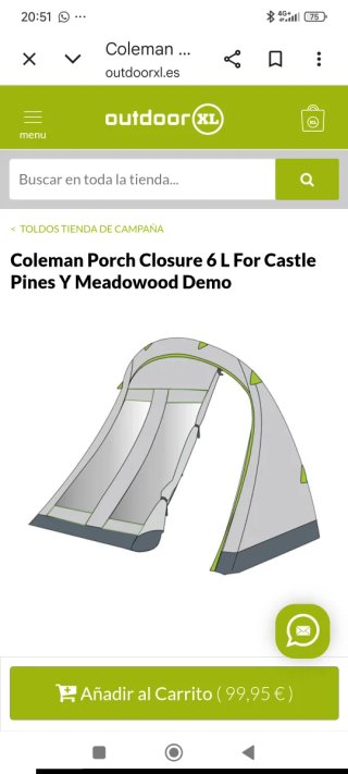 Tienda de campaña , Coleman meadowood 6 + porche