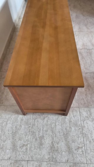 Mobile TV in legno e vetro