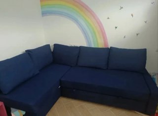 Sofá cama IKEA FRIHETEN azul