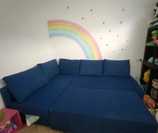 Sofá cama IKEA FRIHETEN azul