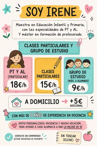 Clases particulares y apoyo educativo en Elche