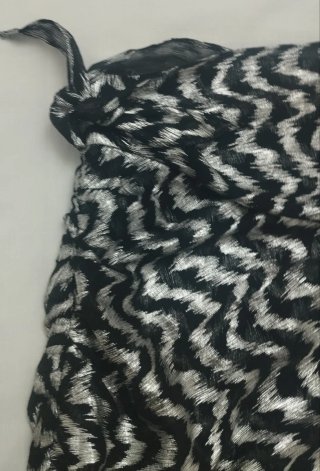 Minifalda Zara plateada y negra