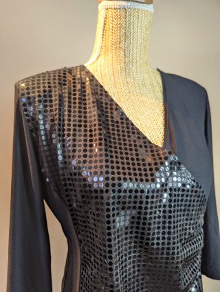 Blusa Negra Fiesta Lentejuelas
