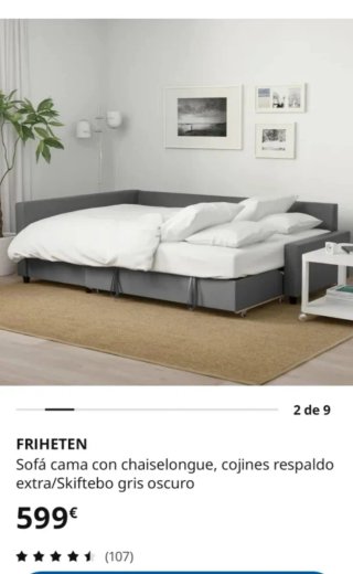 Sofá Cama de Ikea azul