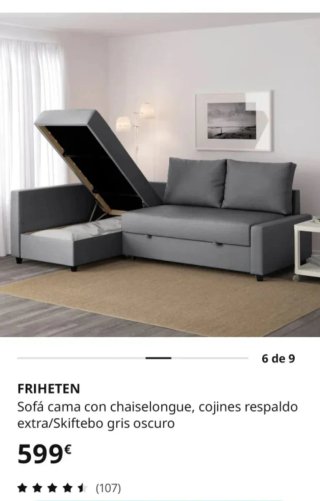 Sofá Cama de Ikea azul