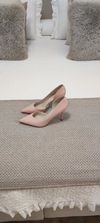 Zapatos de tacón rosa