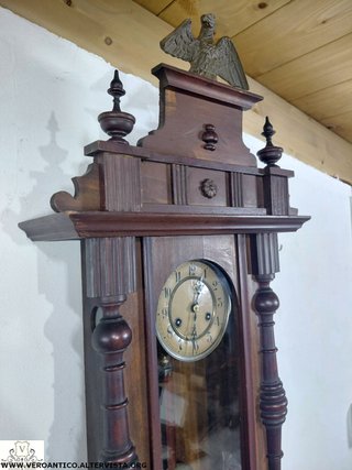 Orologio a pendolo Junghans antico con aquila