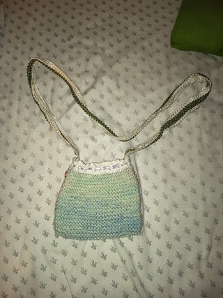 Bolso tejido niña flor