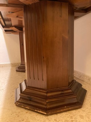 Mesa y 6 sillas comedor madera