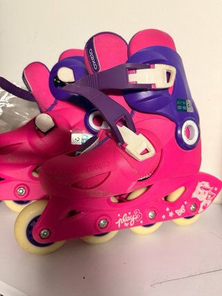 Patines infantiles rosas y morados talla28-30