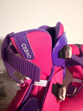 Patines infantiles rosas y morados talla28-30