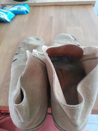 Botines ante beige talla 42