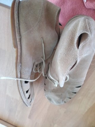 Botines ante beige talla 42