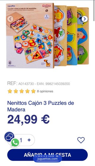 Puzzle Madera Nenitos Animales