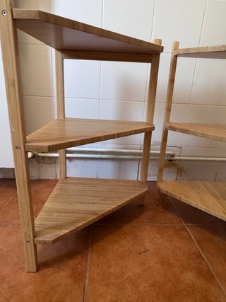 2 Estanterías Esquina Bambú Ikea