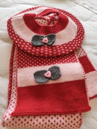 Conjunto Tutto Piccolo: Boina y Bufanda Lana