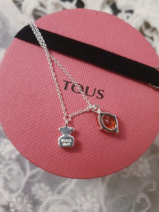 Collar Tous Oso y Gema Naranja