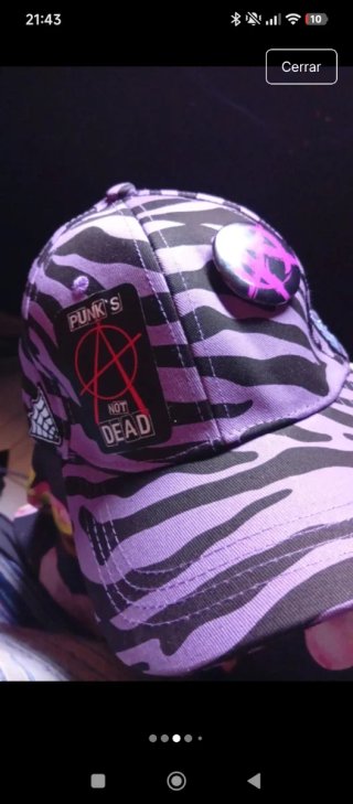 Gorra Punk Zebra Morada
