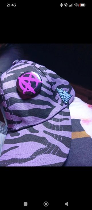Gorra Punk Zebra Morada