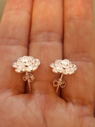 Pendientes Plata 925 Flor