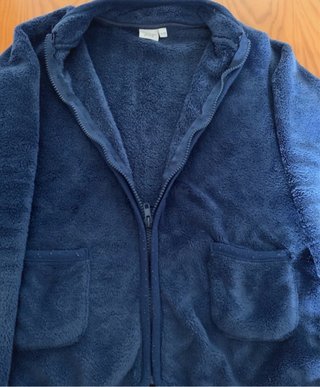 Bata corta polar niña azul