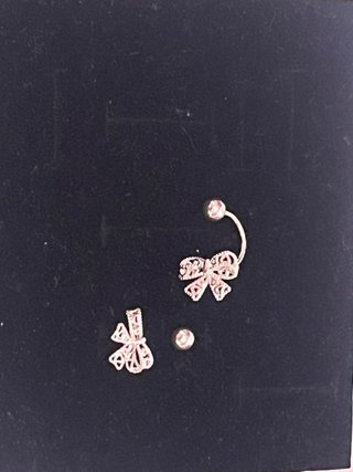 Pendientes Plata Ley Semicircular Lazo