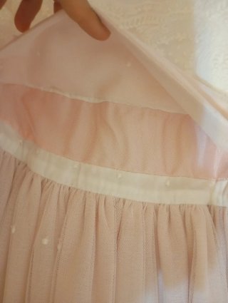 Vestido de Comunión Rosa y Blanco