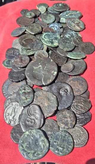 Lote monedas romanas antiguas