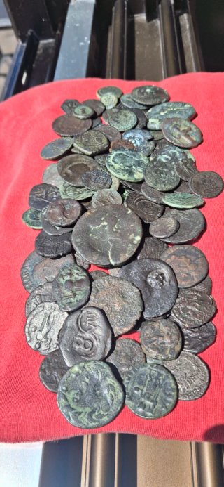 Lote monedas romanas antiguas