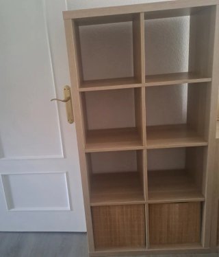 Estantería modular de madera color beige
