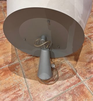Lámpara techo extensible gris y blanco roto