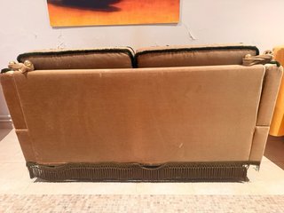 Divano a 2 posti in velluto beige - boutique