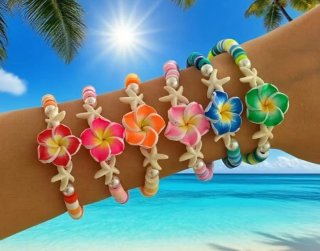 Pulseras Flor Verano Niñas, precio de la unidad