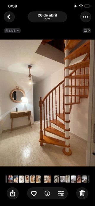 Escalera caracol madera