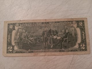 Billete two dollar ESPECIAL NÚMERO DE SERIE 1976