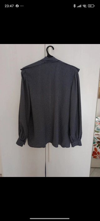 Camicia Luisa Spagnoli Pois Blu/Bianco Tg. M