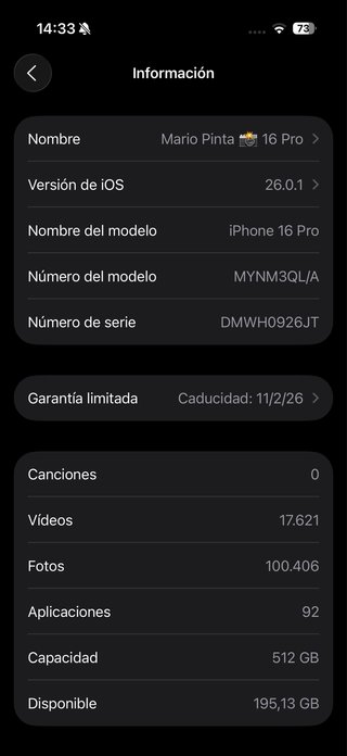iPhone 16 Pro 512GB Negro