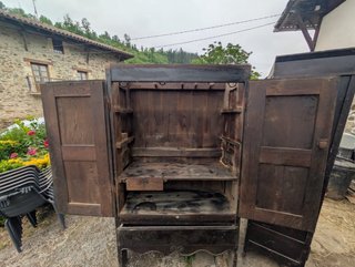 Lote armarios antiguos de madera para restaurar