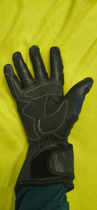 Guantes Moto Unik Carbon Protection Negro Azul